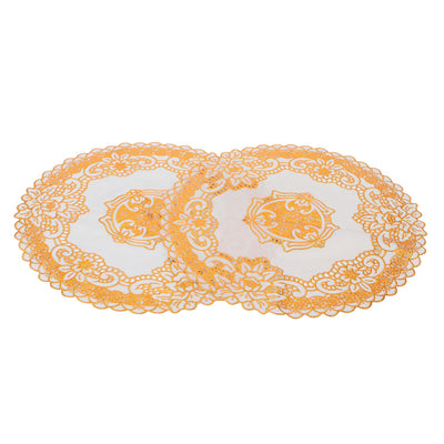 2PCS 30cmx30cm Table Mats Gold Dining Table Placemats for Wedding Party SuppliesStyle 04