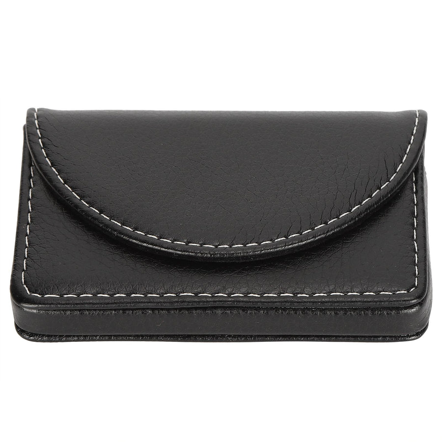 Business Name Card Case PU Leather Holder Organizer Gifts for Traveling BusinessBlack 033#