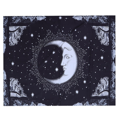 Wall Hanging Tapestry MoonPattern Background Decoration for Living Room Bedroom(150x130cm )