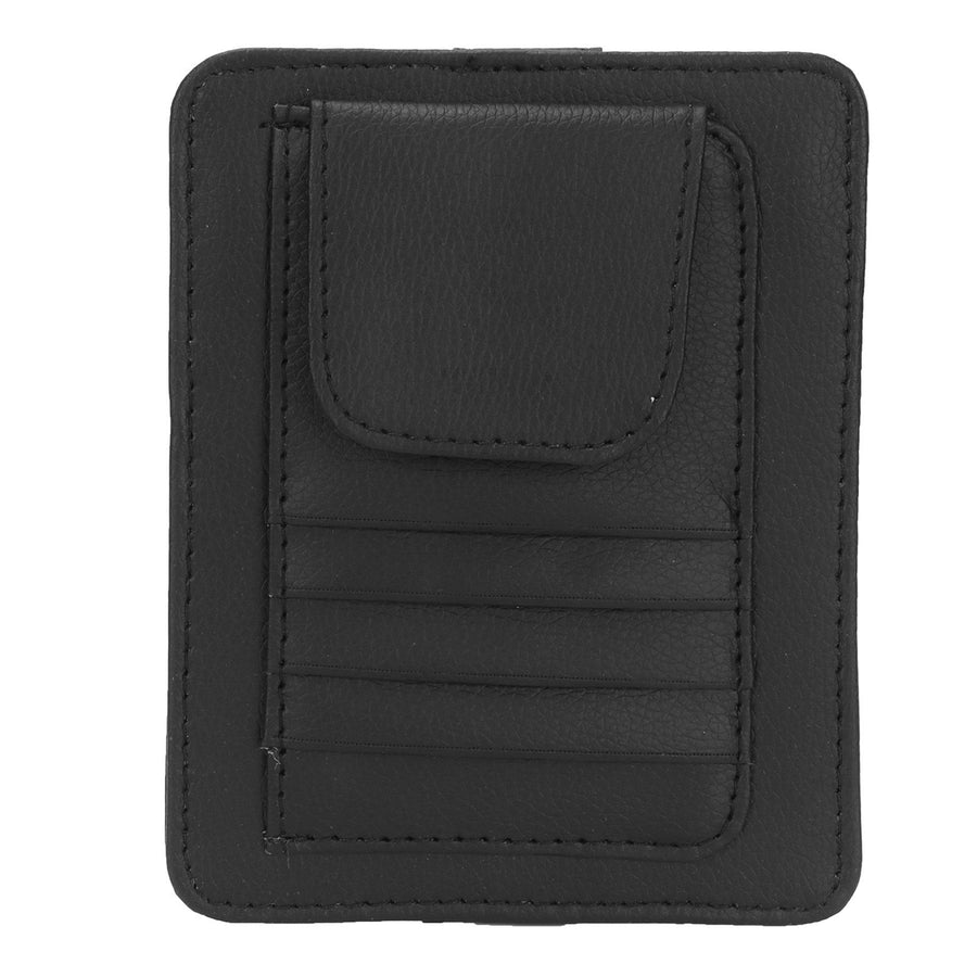 Car Visor Organizer Holder Multifunction Universal Glasses Card Storage Bag Black
