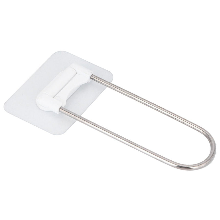 Clothes Hanger Organizer Stainless Steel UShape Wall Storage Rack for Bathroom Balcony White