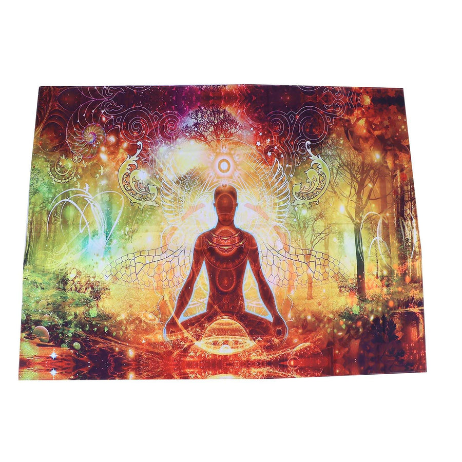 Forest Yoga Background Pattern Tapestry Wall Hanging Wall Blanket for Home Decor230x180cm