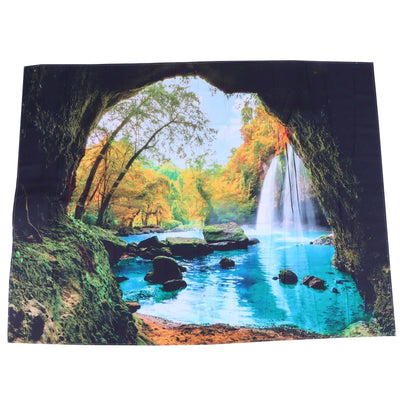 Cave River Landscape Pattern Tapestry Wall Hanging Wall Blanket for Bedroom Decor230x180cm