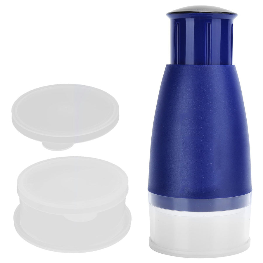 Manual Chopper Hand Press Garlic Ginger Garlic Chop Cutter Household with 2pcs Plastic BoxBlue