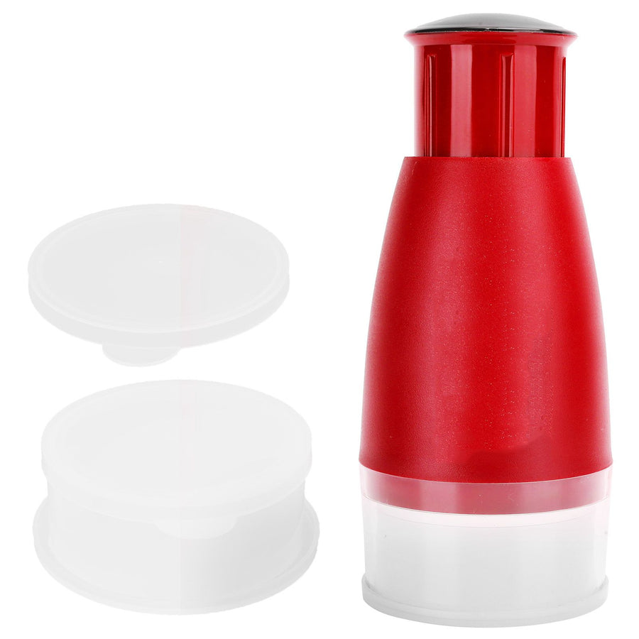 Manual Chopper Hand Press Garlic Ginger Garlic Chop Cutter Household with 2pcs Plastic BoxRed