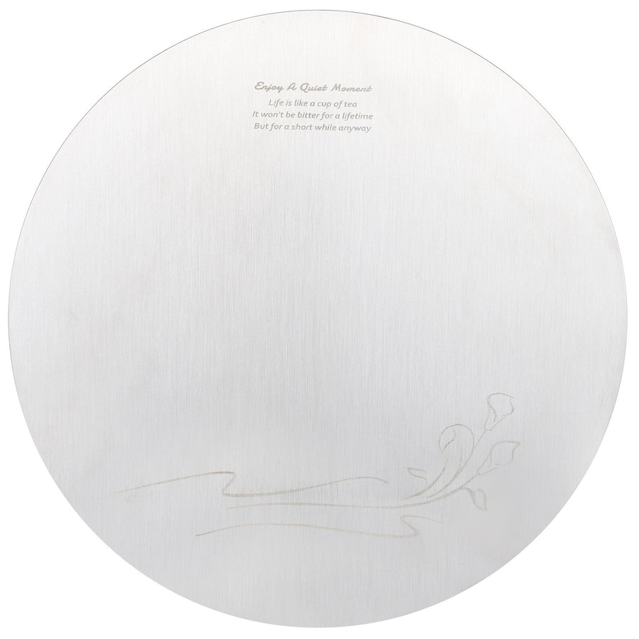 Round Sushi Plate Innovative 304 Stainless Steel Cake Dessert Dish Tray for Kitchen RestaurantL