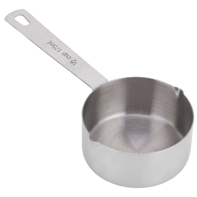 Baking Measuring Spoon 304 Stainless Steel Measuring Cup Scoop with Scales Kitchen Supplies1/2cup125ml