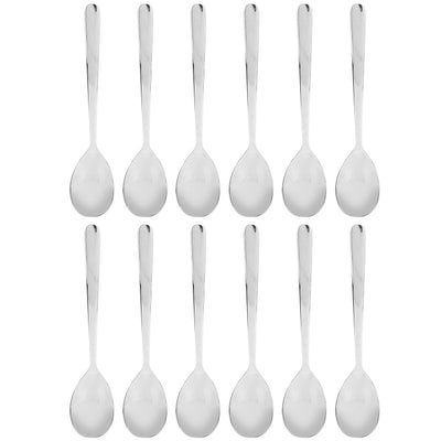 12PCS Silverware Set Stainless Steel Flatware Cutlery Kitchen Utensils for Hotel RestaurantSpoon