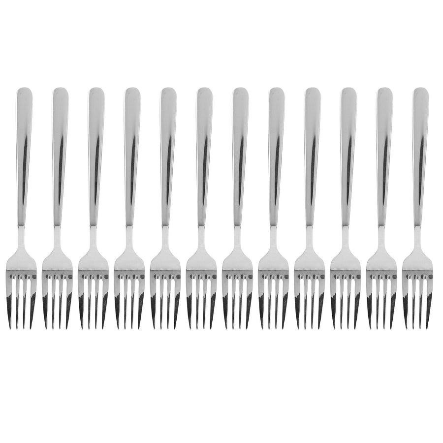 12PCS Silverware Set Stainless Steel Flatware Cutlery Kitchen Utensils for Hotel RestaurantFork