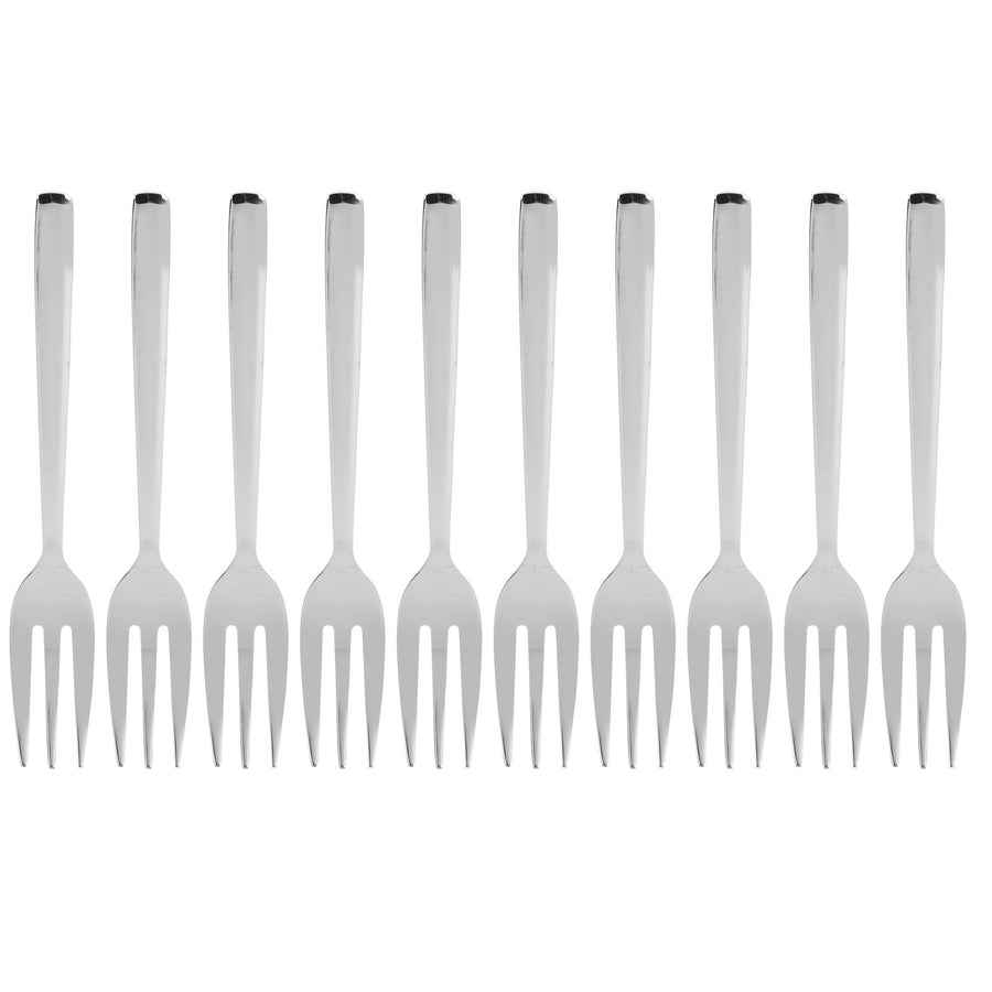 12Pcs Stainless Steel Forks Multifunctional Tasting Appetizer Cake Dessert Salad Fruit Fork