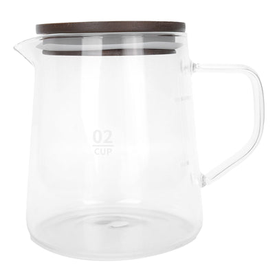 Coffee Pot with Lid HeatResistant Glass Heat Insulation Handle Kettle for Tea Milk Juice(500ml )