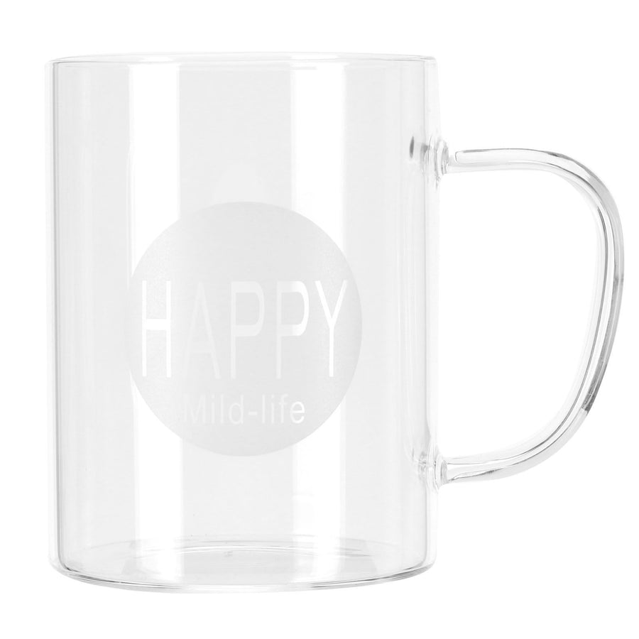 350ml Coffee Cup Transparent High Borosilicate Glass Mug with Handle for Milk Tea Beverage