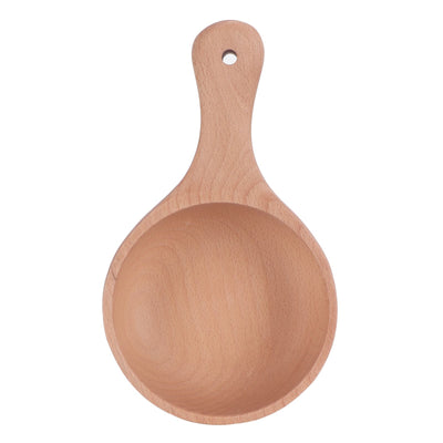 Wooden Salad Bowl with Handle JapaneseStyle Noodles Fruit Bowl Kitchen Tablewares