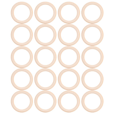 20Pcs Wood Baby Natural Teething Rings DIY Jewelry Circle Pendant Craft Making Accessory70mm