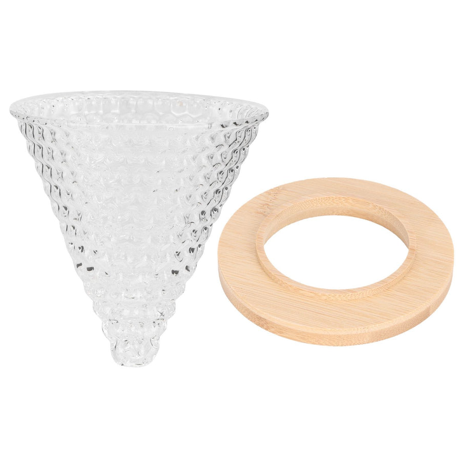 Coffee Pot Filter reusable glass Coffee Dripper Funnel Kettle Brewer AccessoriesTransparent