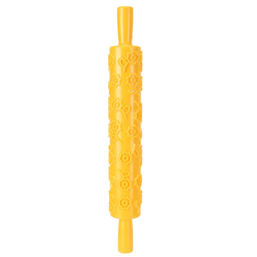 Fondant Cake Embossing Rolling Pin Baking Dough Roller Cookies Biscuits Decorating ToolFlower Pattern