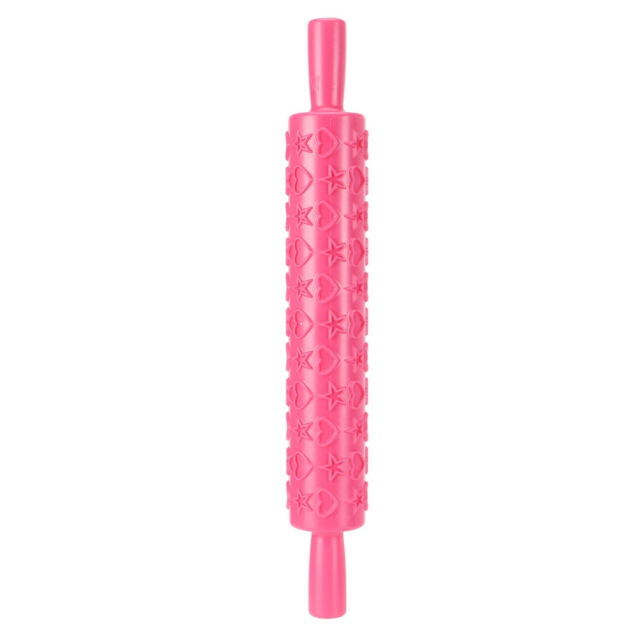 Fondant Cake Embossing Rolling Pin Baking Dough Roller Cookies Biscuits Decorating Tool(FivePointed Star )