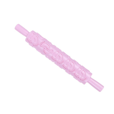Fondant Rolling Pin Tool Plastic Embossing Roller Baking Pastry Cake Decorating Supplies(Modèle de pieds )