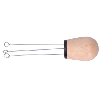 Needle Type Coffee Powder Distributor Wood Handle Coffee Stirrer Distribution Tool(Couverture noire hêtre )