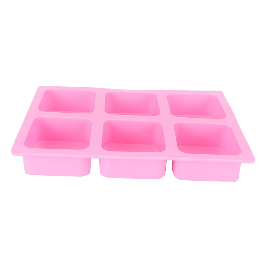 6‑Grid Square Mold Silicone Cake Aroma Hand Making Soap Mould DIY Tool for Baking Soap
