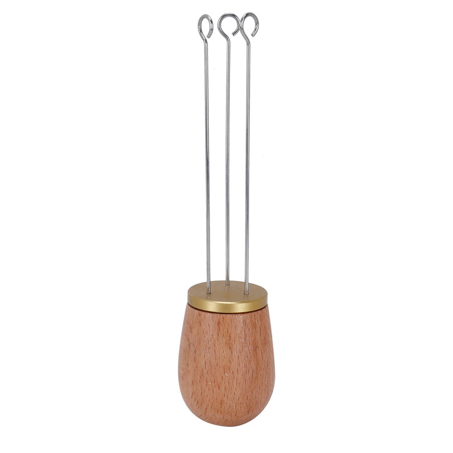 Needle Type Coffee Wooden Powder Dispenser Coffee Stirrer with Handle for Stiring CoffeeGolden