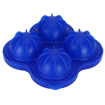 4 Hole Ice Cubes Mold Silicone Ice Ball Maker Mould Tray for Home Kitchen SuppliesDark Blue