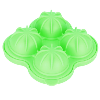 4 Hole Ice Cubes Mold Silicone Ice Ball Maker Mould Tray for Home Kitchen SuppliesGreen