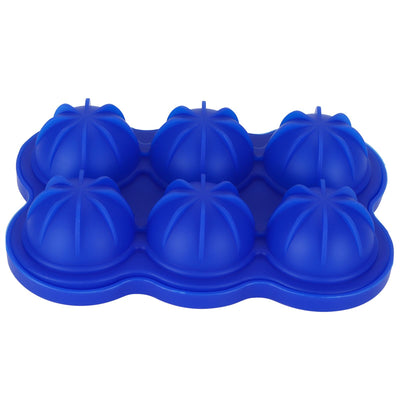 6-Grid Ice Ball Maker Reusable Silicone Ice Ball Mold Tray for Home Kitchen Bar UseDark Blue