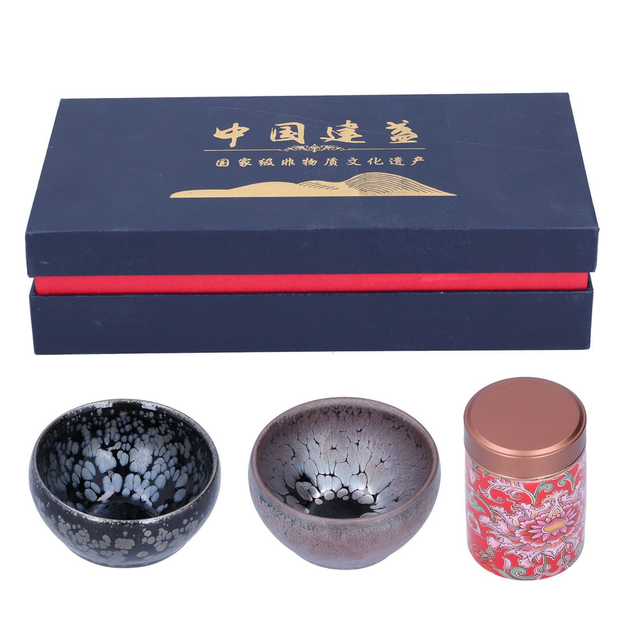 Tea Canister Teacup Set Ceramics Kung Fu Tea Set Gift Accessories for Home Gift Drinking