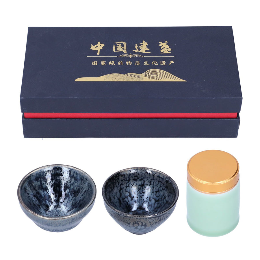 Kung Fu Tea Set Ceramic Tea Canister and Tea Cup for Gift Teaware Home Decoration