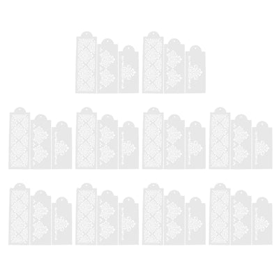 10 Set Cake Spray Mold Cake Border Embossing Mold Fondant Dessert Baking Stencils