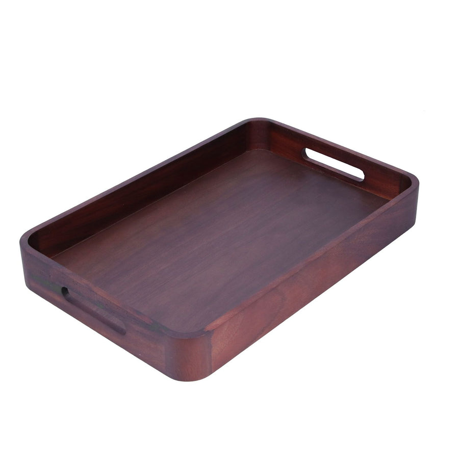 Walnut Rectangular Tray Wooden Dinner Plate Fruit Tray Household Tea Cup Holder for HomeSmall