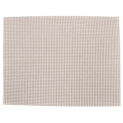 Food Grade NonStick Grid Sheet Multifunctional Barbecue Grid Mat for Barbecue Outdoor(Brown 30x40cm )