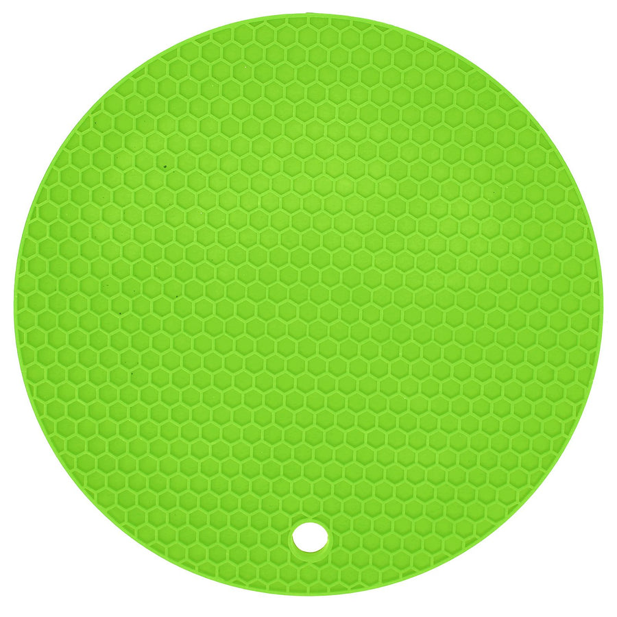 Round Shape Mat Food Grade Thickened Silicone Placemat Insulation Pad Microwave Oven MatGreen