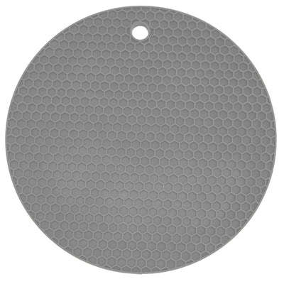 Round Shape Mat Food Grade Thickened Silicone Placemat Insulation Pad Microwave Oven MatGray