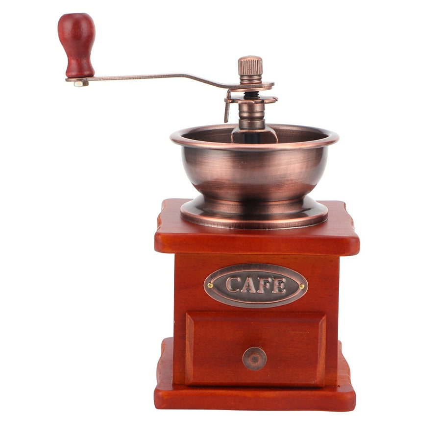 Mini Vintage Hand Cranked Coffee Bean Mill Manual Coffee Grinder for Household Use