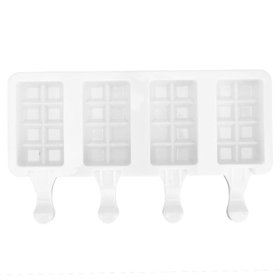 Silicone Ice Cream Mold 4 Cavities DIY Ice Bar Maker Mould for Kitchen Tool SuppliesS