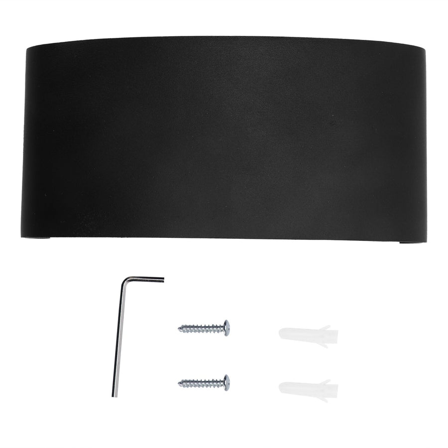 6W LED Wall Light Aluminium Black Shell Warm Light Up Down Lighting Decoration Wall Lamp AC85‑265V