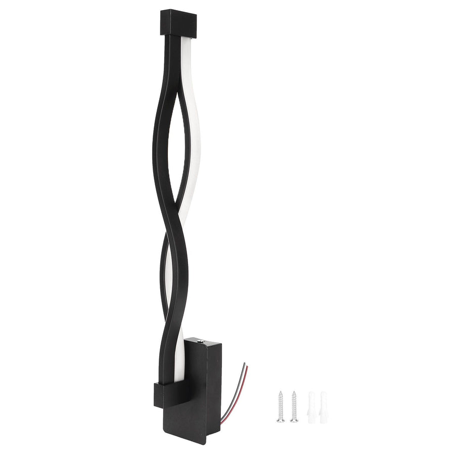 LED Wall Lamp Modern Wavy Shaped Decorative Light for Corridor Bedside AC85-265V Warm White