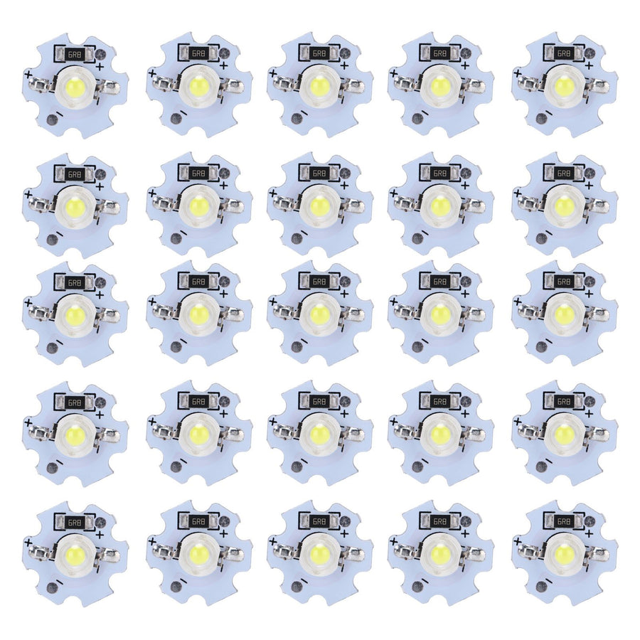 25Pcs 5V LED Chips 200LM 1W High Power LED Lamp Beads for DIY Lighting FixturesCold White 10000K