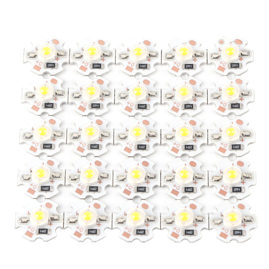 25Pcs 5V LED Chips 200LM 3W High Power LED Lamp Beads for DIY Lighting FixturesWarm White 3000‑3200K