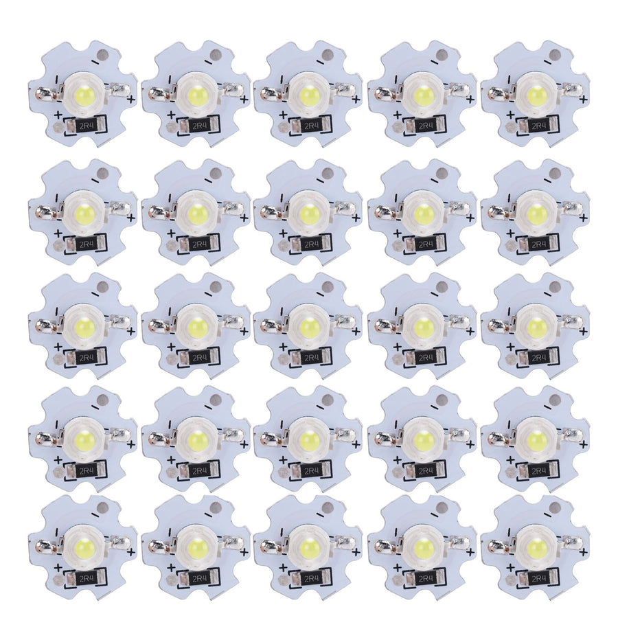 25Pcs 5V LED Chips 200LM 3W High Power LED Lamp Beads for DIY Lighting FixturesCold White 10000K