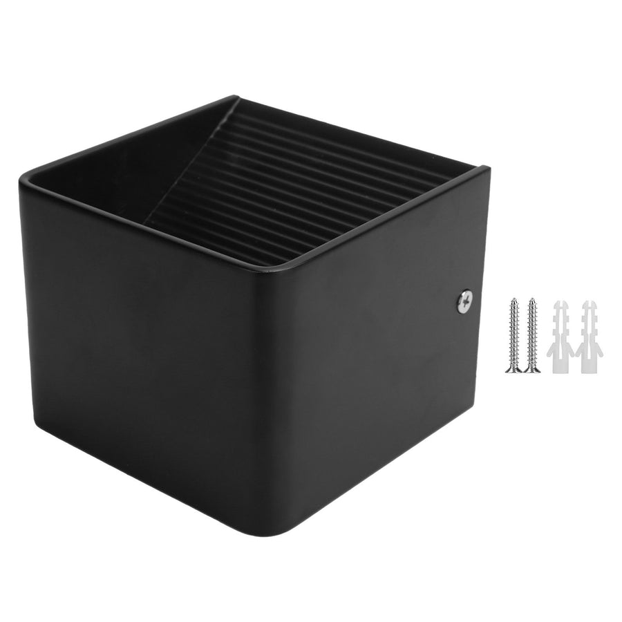 LED Wall Light Outdoor Waterproof IP65 Porch Garden Wall Bedroom Bedside Lamp AC85‑265V 3WBlack Shell Warm White Light