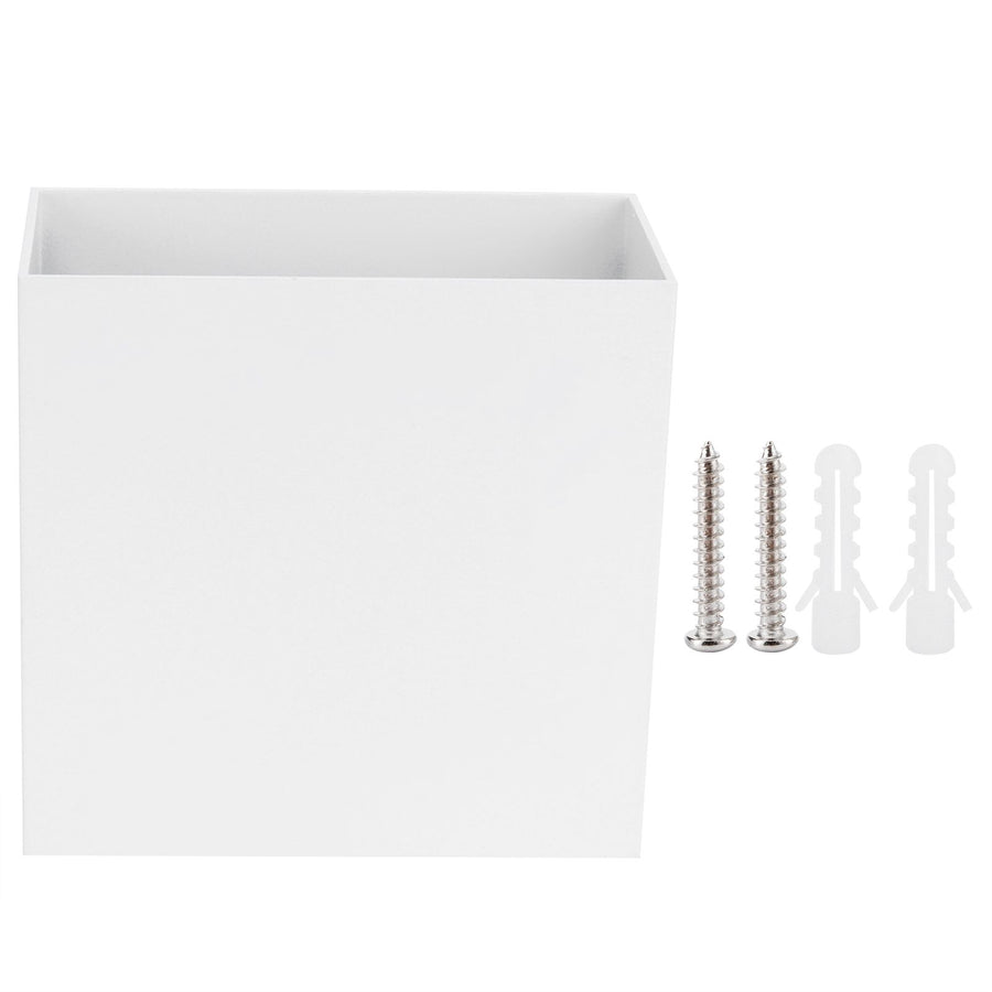 LED Wall Light 7W Indoor Square Lamp Bedroom Hallway Porch Balcony Decoration 100265V(White ShellWarm Light )