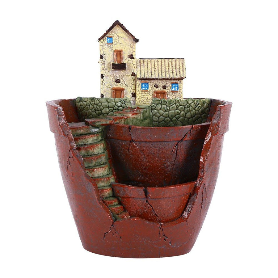 1pcs Hanging Garden Shape Resin Flower Pot For Planting Succulent Plants Garden Decoration Hot