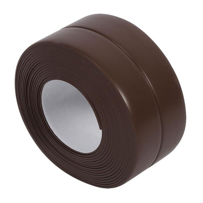 Self Adhesive Bath And Wall Sealing Strip Sink Basin Edge Trim Kitchen (Brown 22mm x 3.2m)