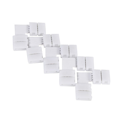 5Pcs L Shape 4pin 10mm Solderless Corner Connectors Adapters For RGB 5050 LED Strip Lights