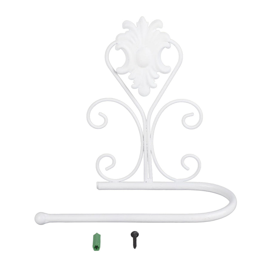 Paper Towel Holder Wall mounted Tissue Rack for Kitchen Bathroom (White)