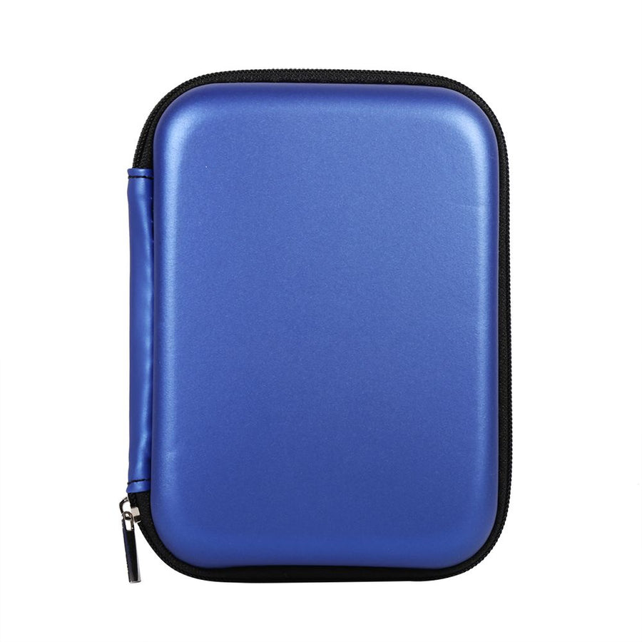 Digital Accessories Cable Earphone Storage Organizer USB Flash Drive Case Bag Hot (Dark Blue)