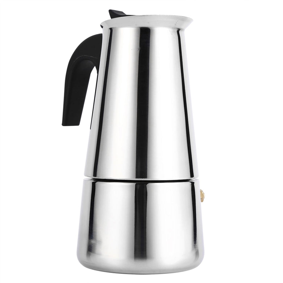 Stainless Steel Percolator Moka Pot Coffee Maker Stove Home Office Use (300ml)